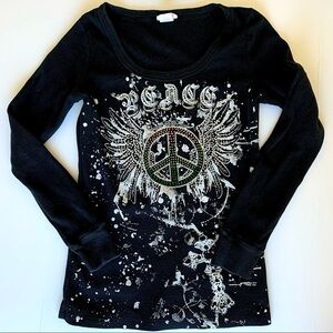 Blu Chic Black Thermal Top, Size L (Junior)